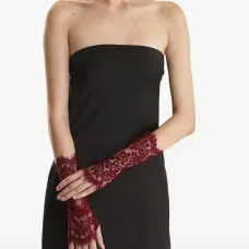 Перчатки с цветочным декором