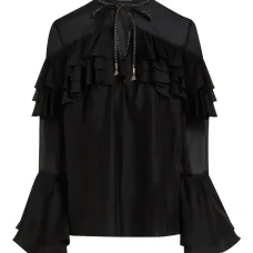 Блузка с завязками и оборками