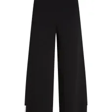 Брюки палаццо с контрастным кантом