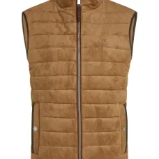 Стеганый жилет из искусственной кожи