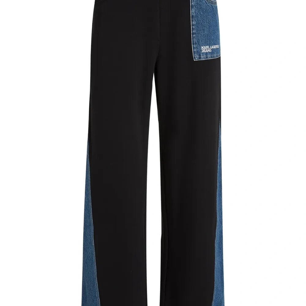 Спортивные брюки со вставками из денима