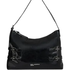 Большая сумка на плечо с пряжкой