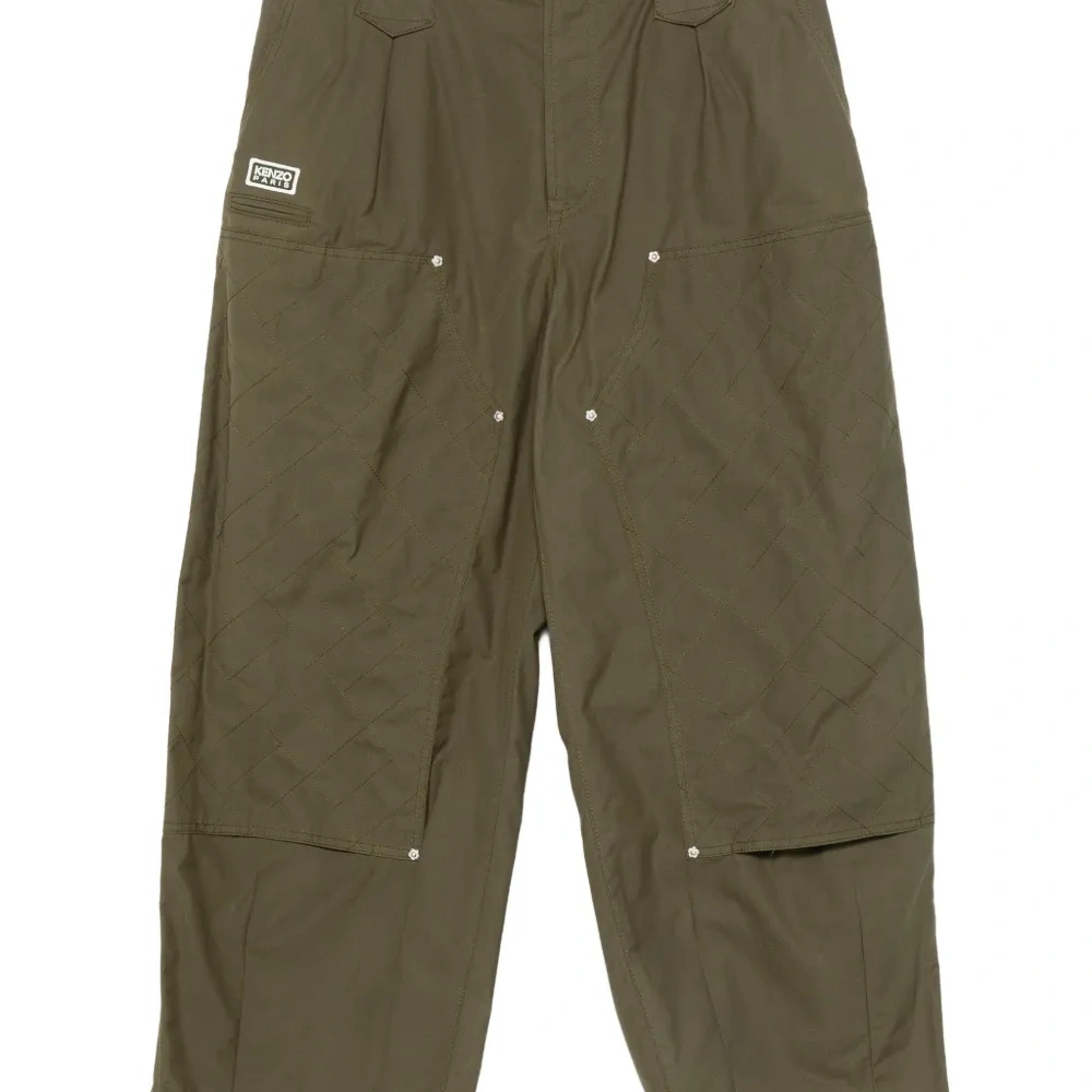 Брюки с простёганными вставками