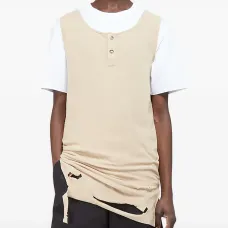 Жилет с эффектом потертости Жилет с эффектом потертости