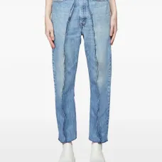 Джинсы с открытыми швами