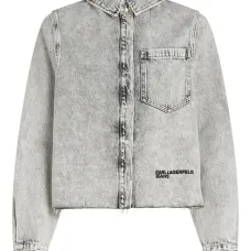 Джинсовая рубашка с выбеленным эффектом