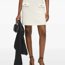 Юбка мини из ткани букле Юбка мини из ткани букле