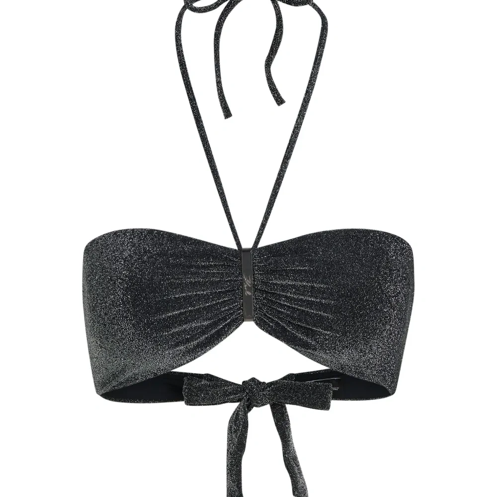 Топ бикини бандо с эффектом металлик