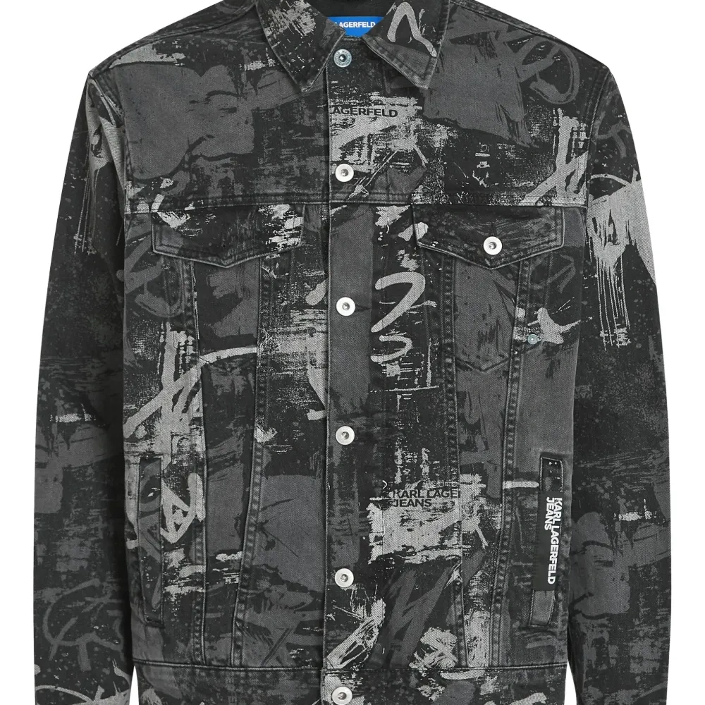 Джинсовая куртка с принтом