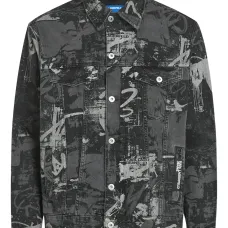 Джинсовая куртка с принтом