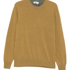 Свитер с круглым вырезом и налокотниками