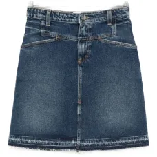 Джинсовая мини-юбка с необработанным краем