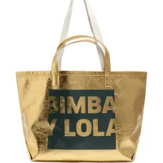 Большая сумка-тоут с металлизированным логотипом Большая сумка-тоут с металлизированным логотипом