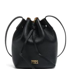 Кожаная сумка-ведро на шнурке