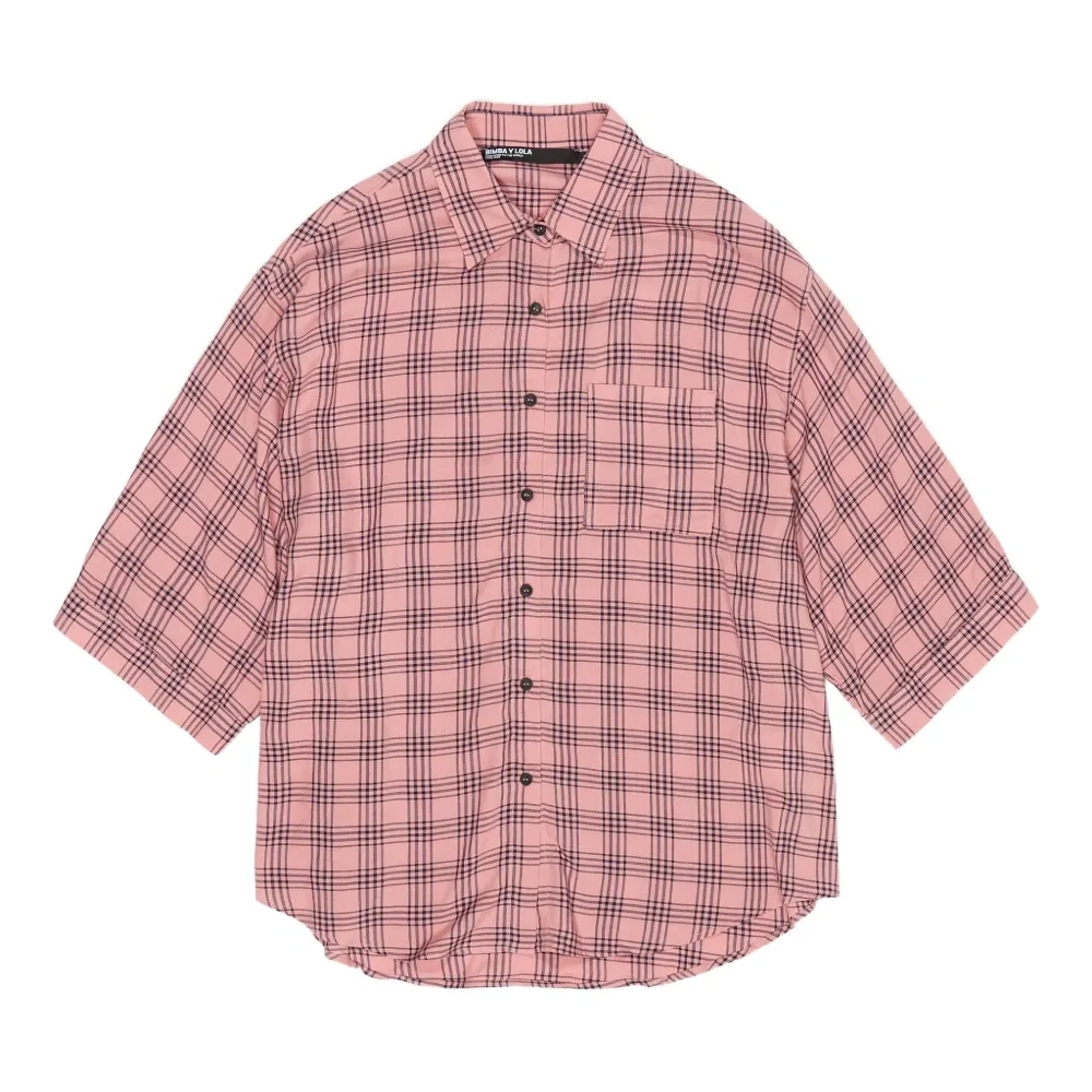 Рубашка в клетку с карманом