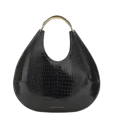 Большая сумка-тоут с тиснением под крокодила и украшенной ручкой