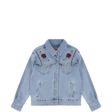 Куртка с цветочной вышивкой