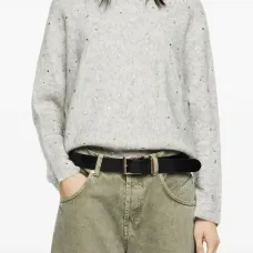 Декорированный вязаный свитер Декорированный вязаный свитер