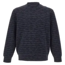 Світшот с флокированным принтом и круглым вырезом