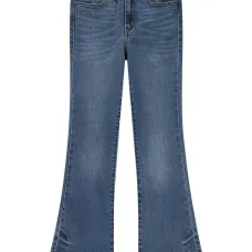 Расклешенные джинсы с нашивкой-логотипом