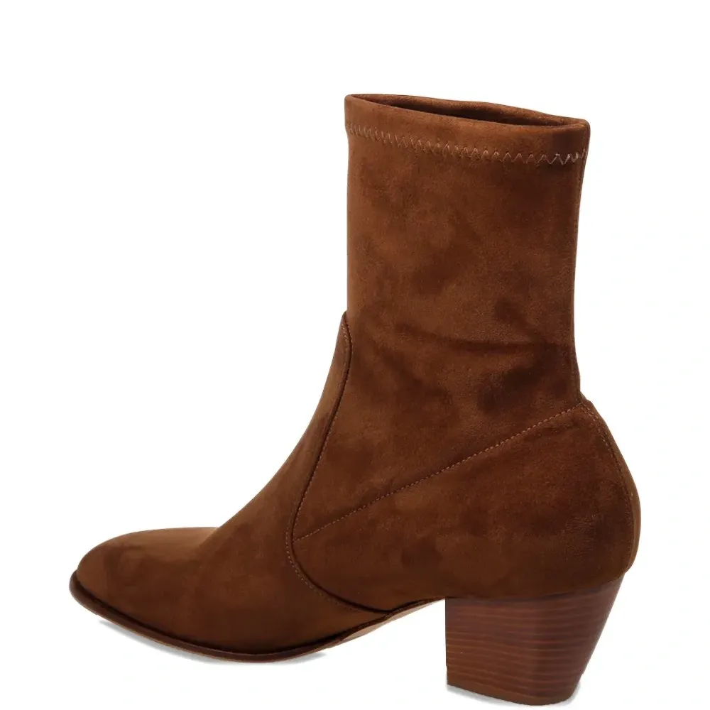 Ботильоны-носки на устойчивом каблуке