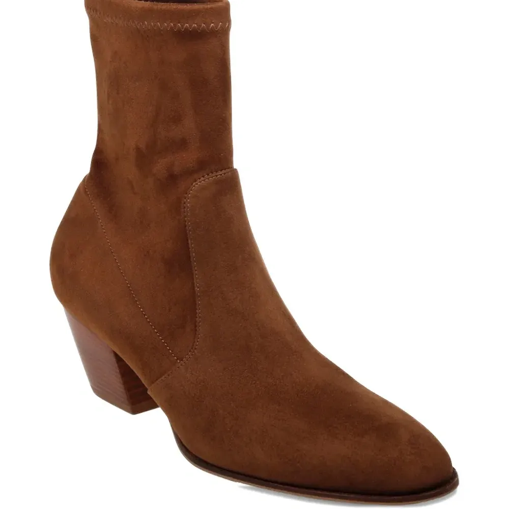 Ботильоны-носки на устойчивом каблуке