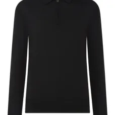 Поло с длинными рукавами и полу-молнией Kyle