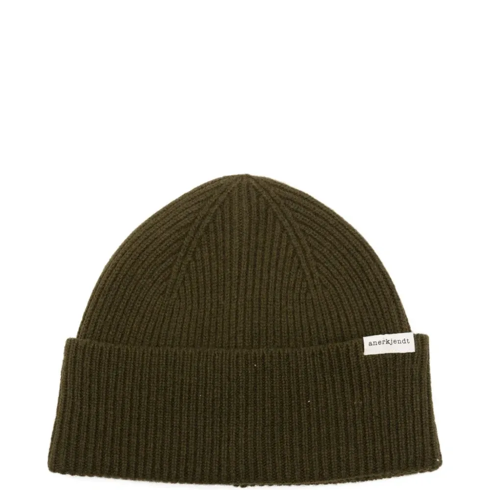 Вязаная шерстяная шапка с рубчиком Вязаная шерстяная шапка с рубчиком