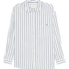 Рубашка в полоску с карманом