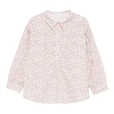 Блузка с цветочным принтом и воротником