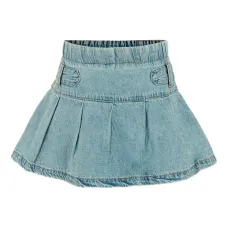 Плиссированная джинсовая юбка Плиссированная джинсовая юбка