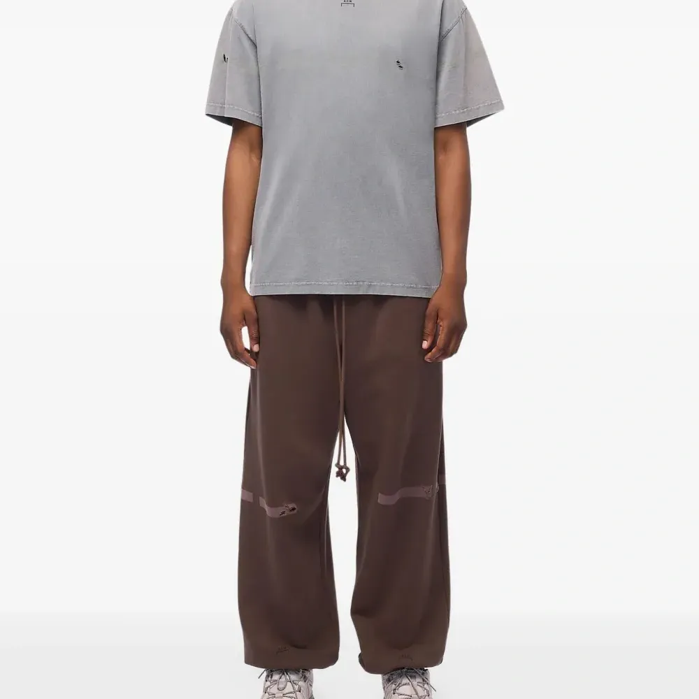 Футболка из хлопка с эффектом потертости