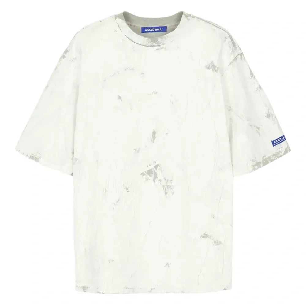 Футболка из хлопка с эффектом мрамора
