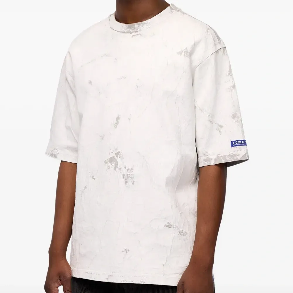 Футболка из хлопка с эффектом мрамора