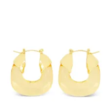 Серьги-кольца с эффектом чеканки