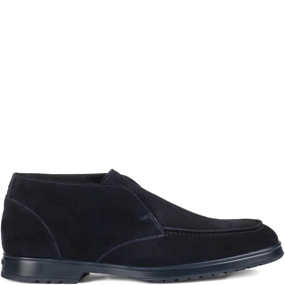 Замшевые ботинки без шнуровки