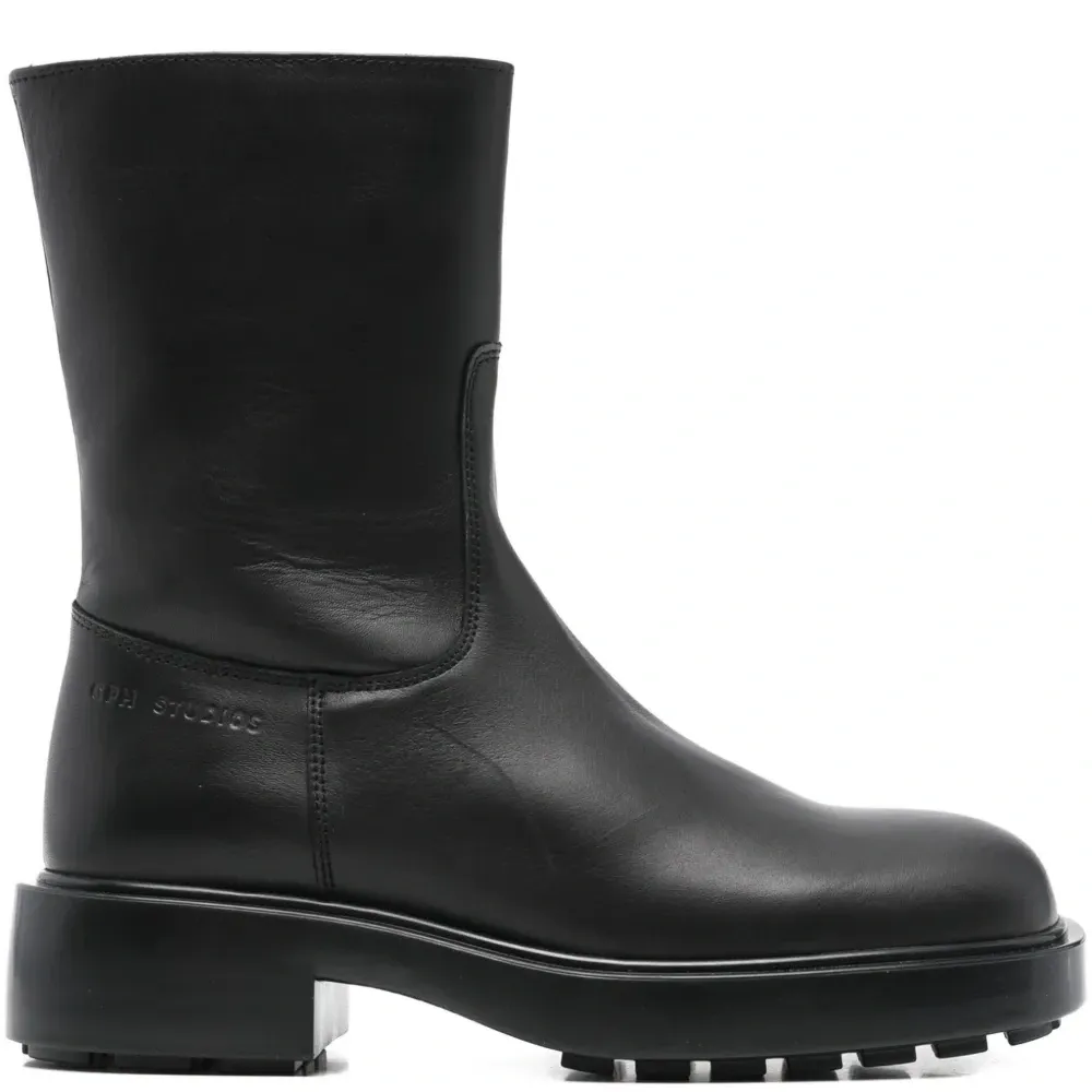 Кожаные сапоги