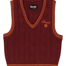 Жилет с V-образным вырезом и фактурной вязкой