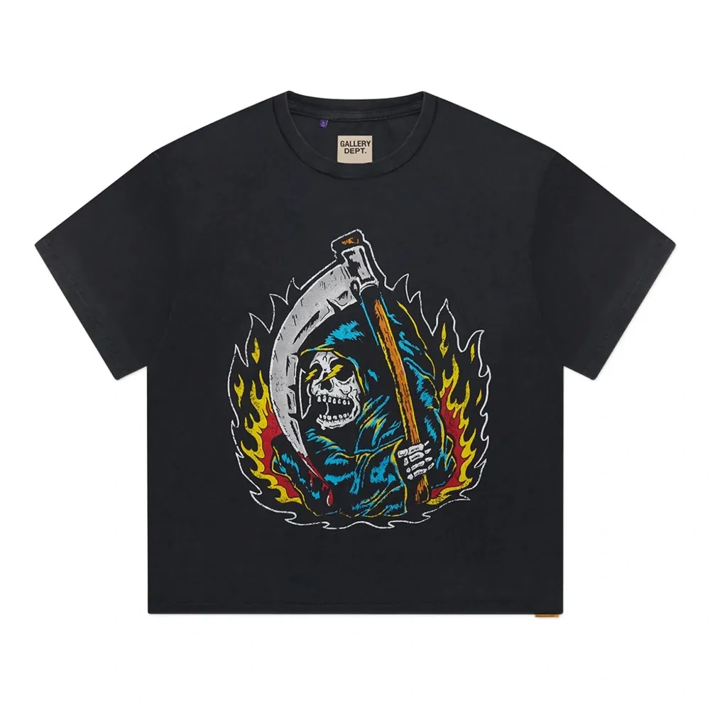 Хлопковая футболка с принтом "Жнец"