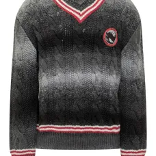 Кашемировый свитер Kittho с V-образным вырезом и фактурной вязкой