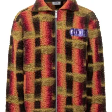 Куртка на молнии с фактурой "тедди"