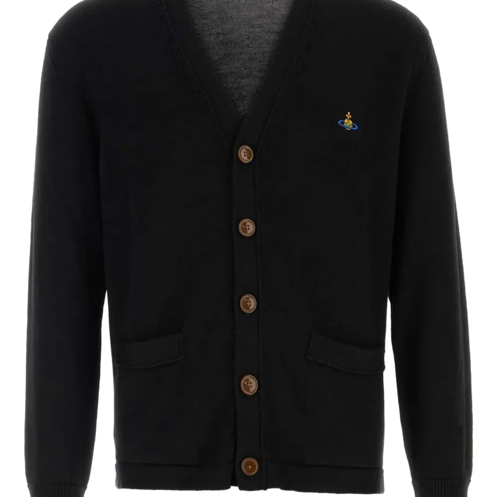 Кардиган из шерсти с вышивкой в виде орбита