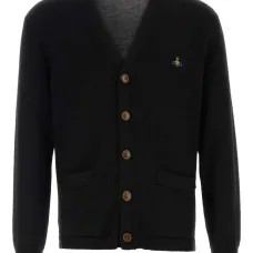 Кардиган из шерсти с вышивкой в виде орбита