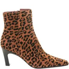 Ботильоны на шпильке с леопардовым принтом, каблук 70 мм