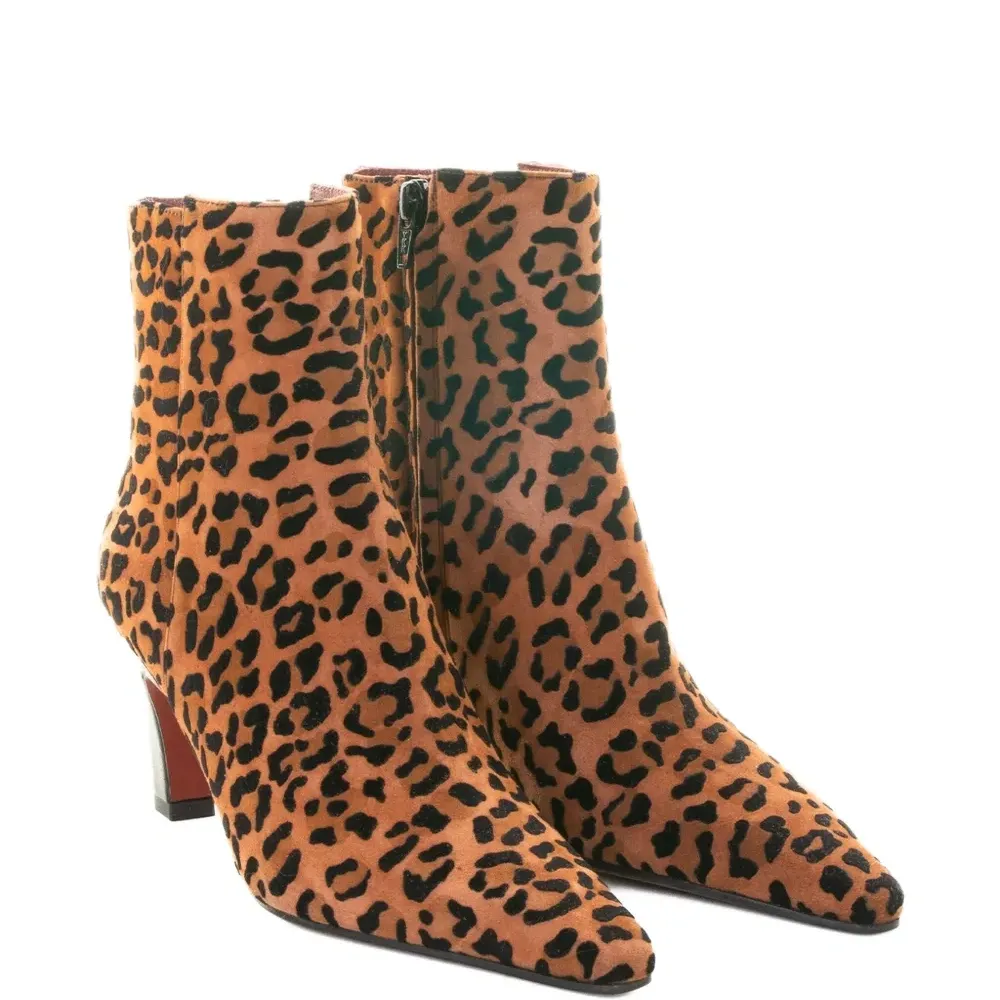 Ботильоны на шпильке с леопардовым принтом, каблук 70 мм Ботильоны на шпильке с леопардовым принтом, каблук 70 мм
