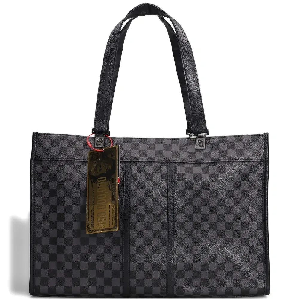 Клетчатая сумка-тоут