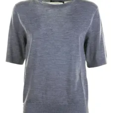 Топ с короткими рукавами и круглым вырезом