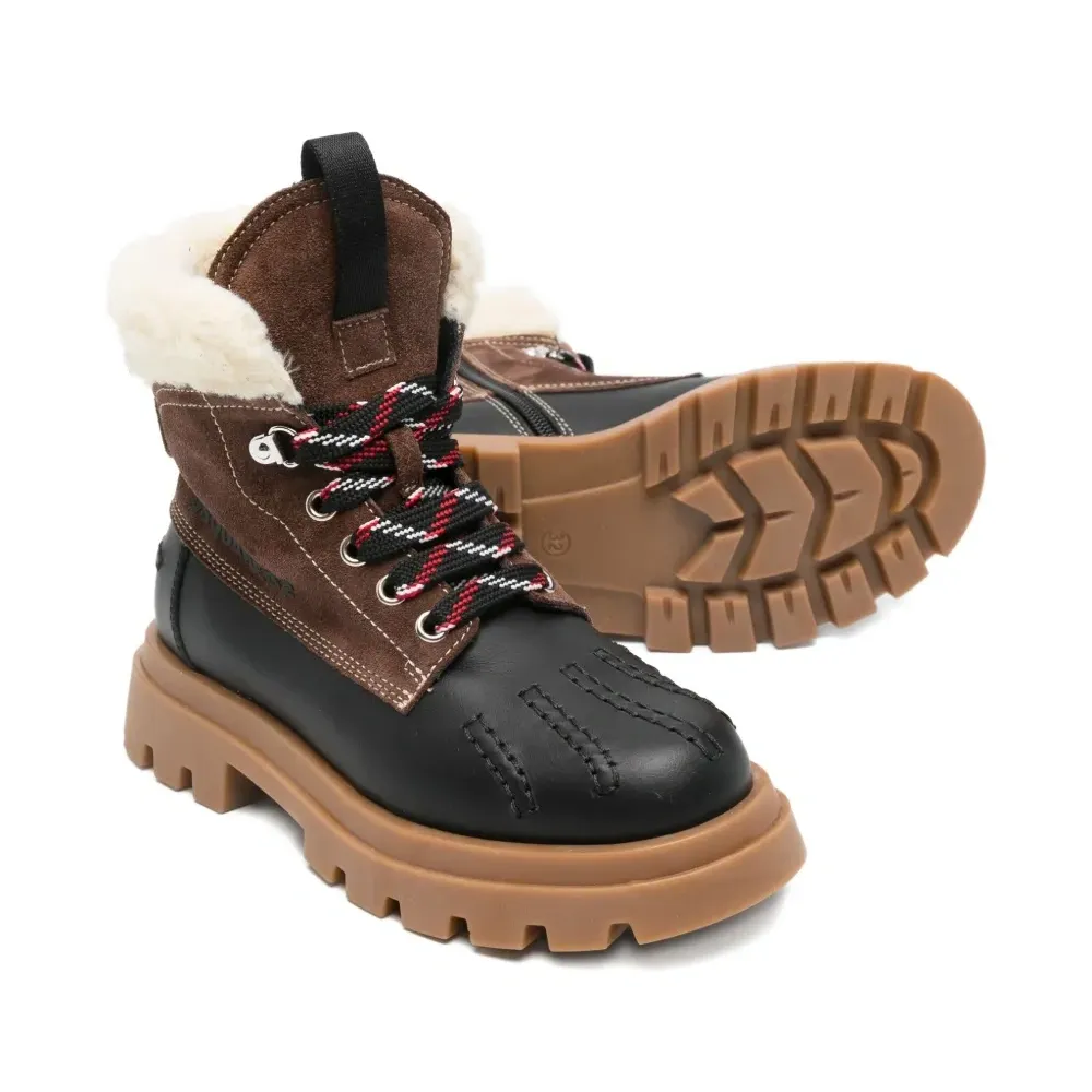 Ботинки на шнуровке из искусственного овечьего меха Ботинки на шнуровке из искусственного овечьего меха