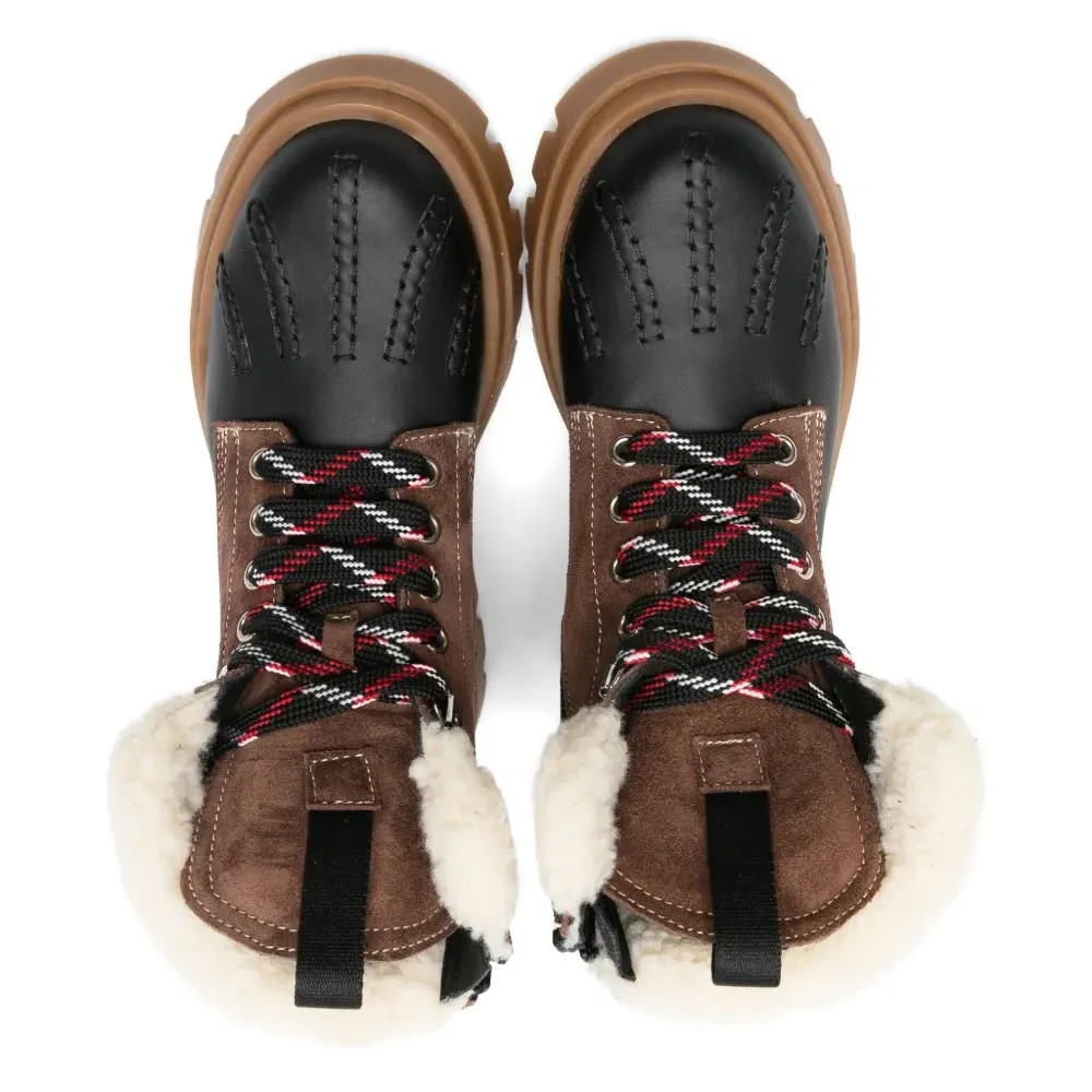 Ботинки на шнуровке из искусственного овечьего меха Ботинки на шнуровке из искусственного овечьего меха