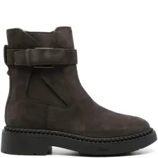 Замшевые ботинки с пряжками Замшевые ботинки с пряжками